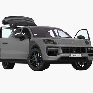 Porsche Cayenne e-hybrid coupe 2024 Opening doors and trunk