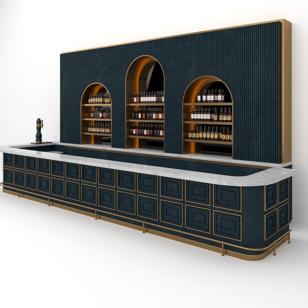 LOFT BLUE BAR 3D - TurboSquid 1758537