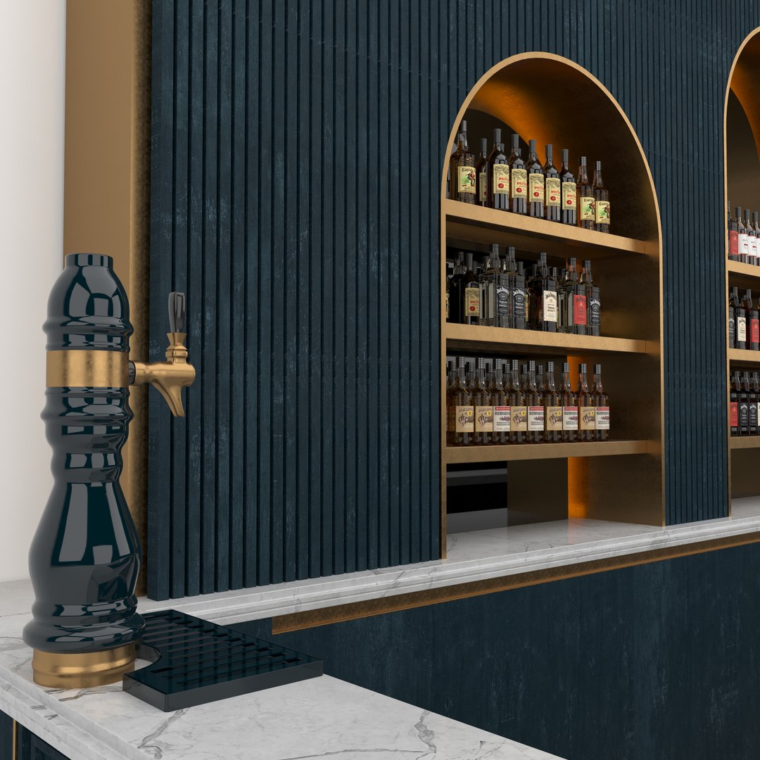 LOFT BLUE BAR 3D - TurboSquid 1758537