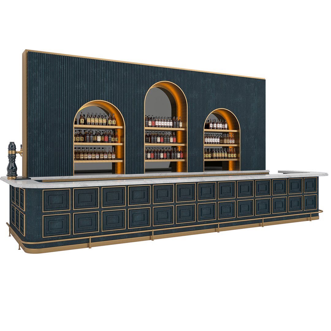 LOFT BLUE BAR 3D - TurboSquid 1758537