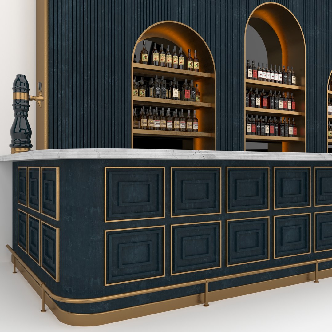 LOFT BLUE BAR 3D - TurboSquid 1758537