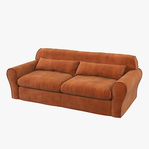 3D housse leather sofa baxter