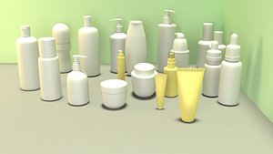 cosmetics cream roll-on perfume 3D