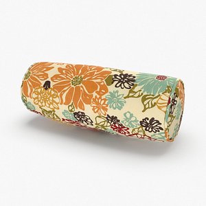 Bolster Cushion 03 Flower Pattern