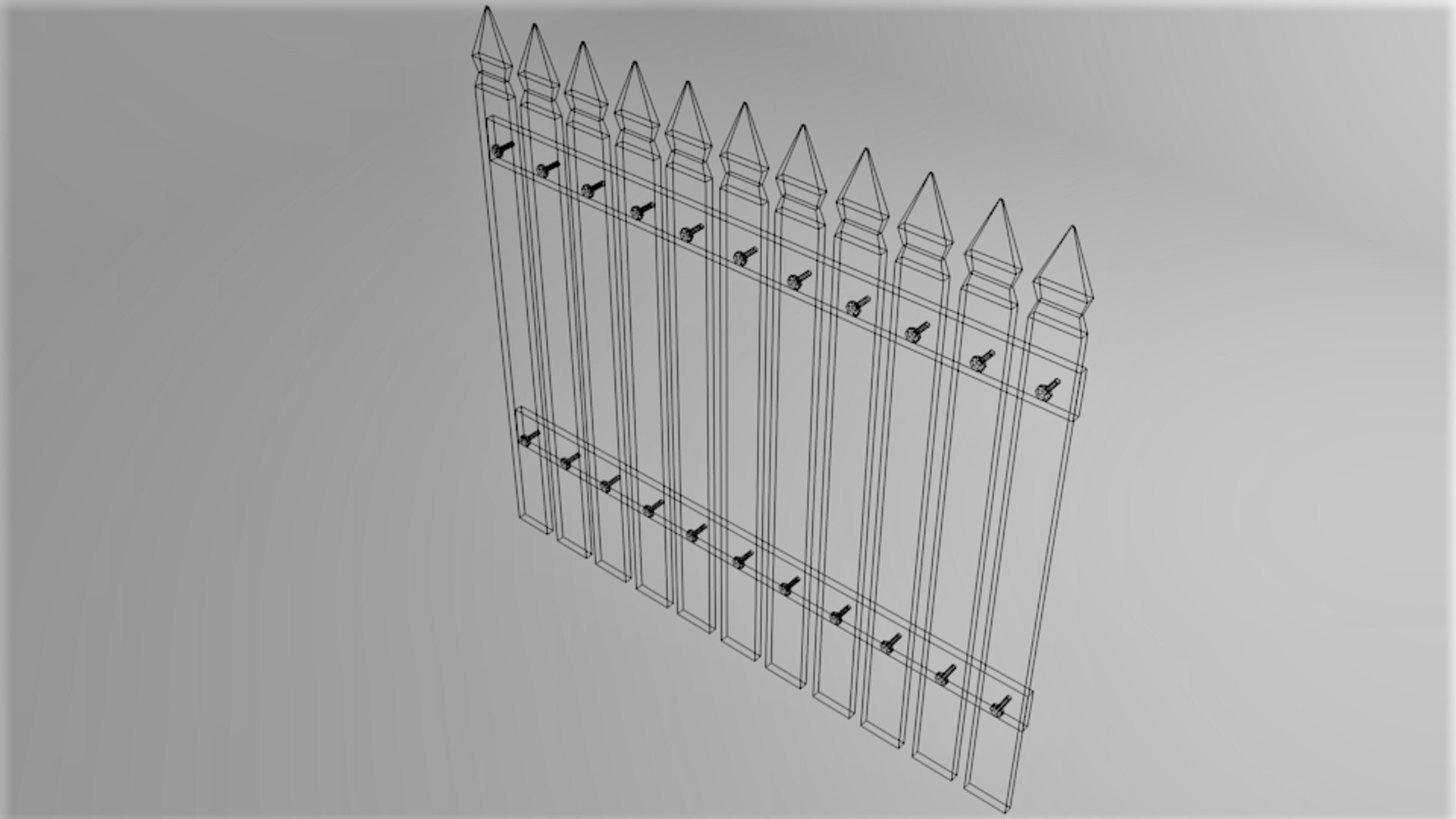 3D fence wooden 14 model https://p.turbosquid.com/ts-thumb/nq/hgvPSt/J9wcoORu/wireframe_1/png/1589002667/1920x1080/fit_q87/9794d8ca12c666769fa142c38a3144aa1b5a6aea/wireframe_1.jpg