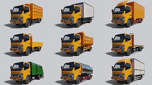 9 type Mitsubishi Fuso canter 3D