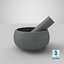 Rivet Stone Mortar Pestle