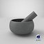 Rivet Stone Mortar Pestle