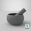 Rivet Stone Mortar Pestle