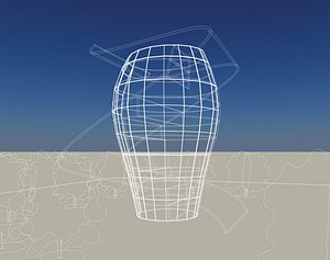 Modern Twisted  Tower 3D model