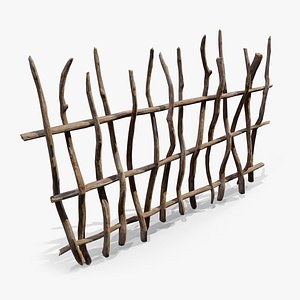 3D model Wicker Fence