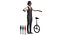 Street Performer with a Unicycle 3D model