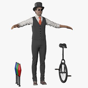 Street Performer with a Unicycle