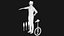 Street Performer with a Unicycle 3D model