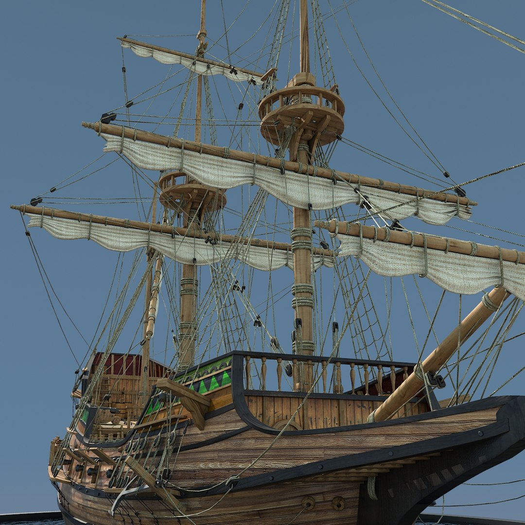 3ds max galleon realistic prop