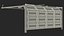 Puertas de garaje eléctricas blancas, preparadas para Cinema 4D