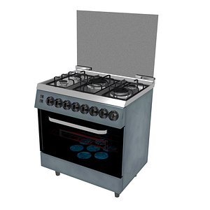 stylized kitchen stove 3D model