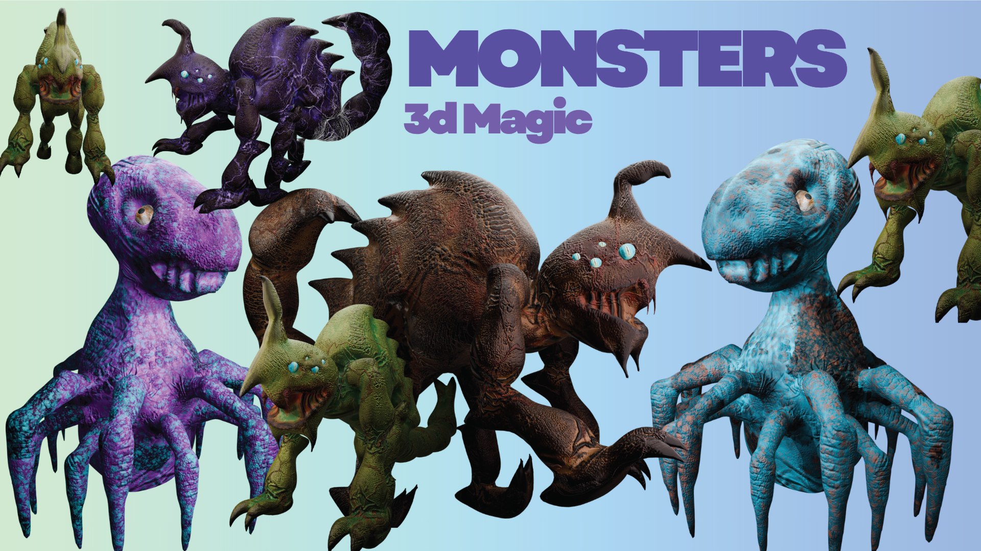 Fantasy Monsters Game Ready Rigged And Animated 3D https://p.turbosquid.com/ts-thumb/nq/zbrITX/ee/monsterspreview01/jpg/1776176191/1920x1080/fit_q87/2262a4e13347ce87b45b56598ba7438656b3d435/monsterspreview01.jpg