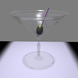 3d martini glass model