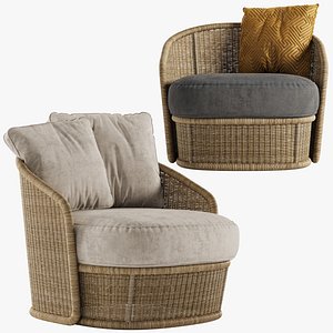 Talenti Nido swivel armchair 3D