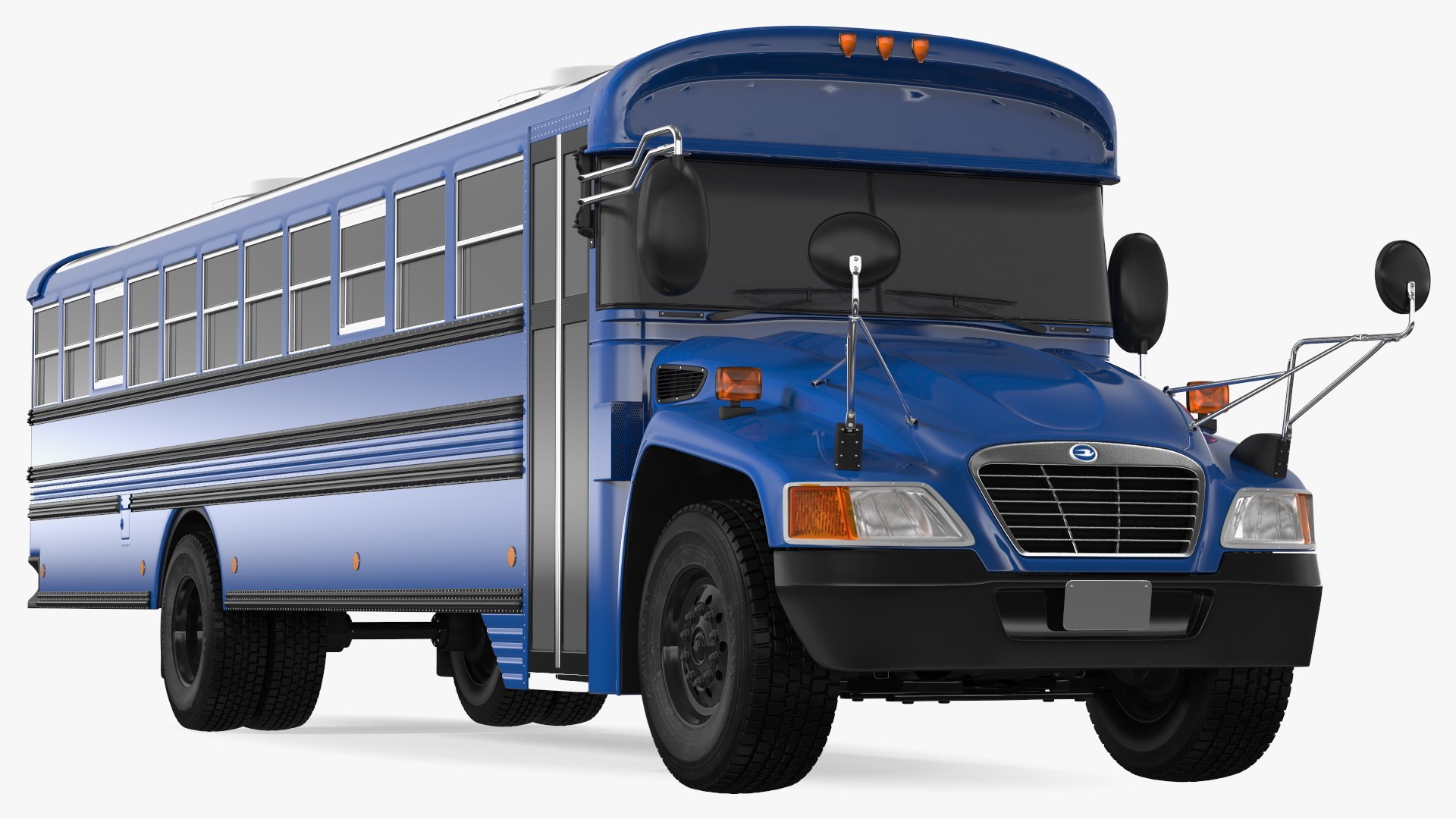 Blue Bird Commercial Bus Exterior Only 3D model preview