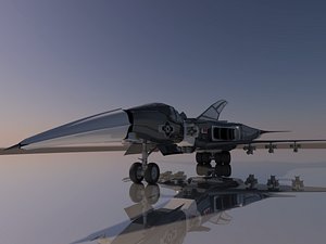 3D sci-fi airfighter model