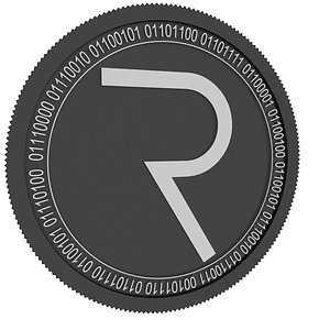 request network black coin 3D model