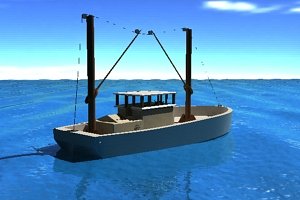 3d model ship fishing