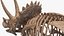 triceratops skeleton fossil rigged 3D