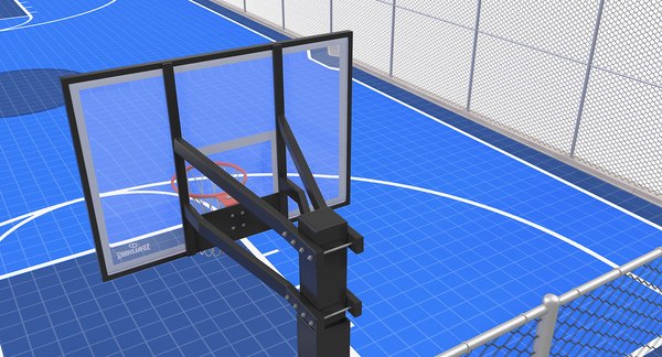 3D outdoor basketball court baskets - TurboSquid 1394324