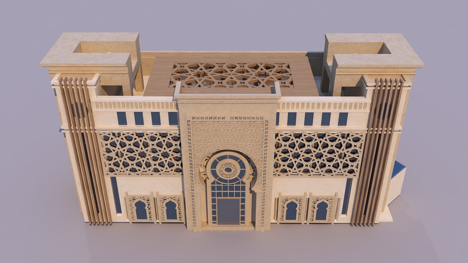 0167 - Islamic Facade Building 3D - TurboSquid 2240013