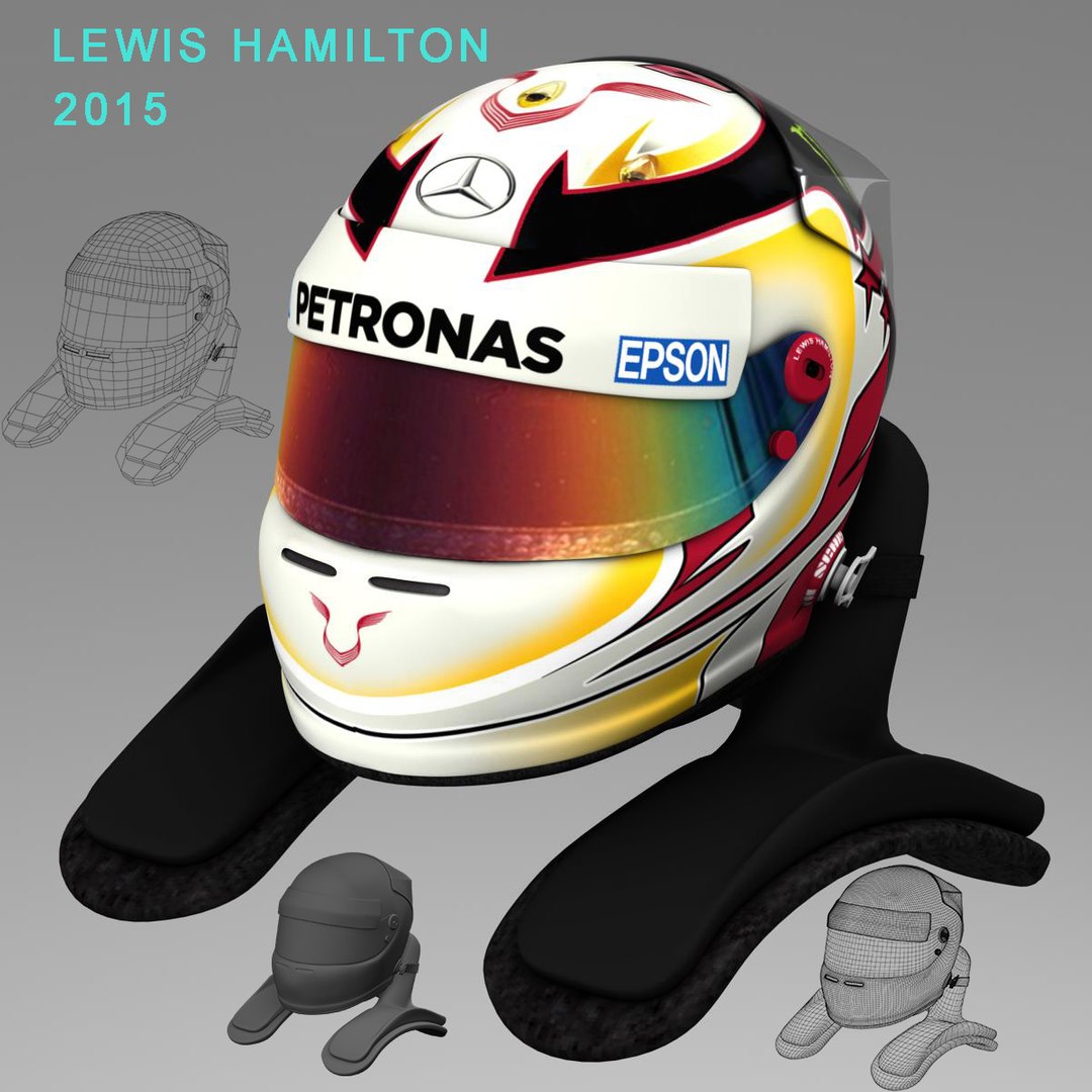 Lewis Hamilton Helmet 2015 3d 3ds