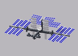 Cartoon Simple Space Station