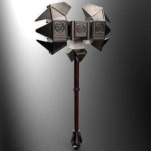 3D model hammer gaming asset
