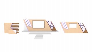 booth stage backdrop wood 3D