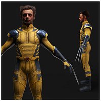 Wolverine MCU version Low-poly 3D Model