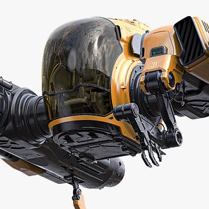 3D Sci Fi Engineering Jet