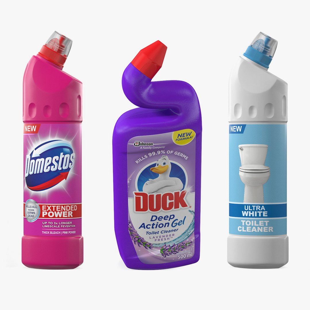 Toilet Bowl Cleaners Collection 3D model preview
