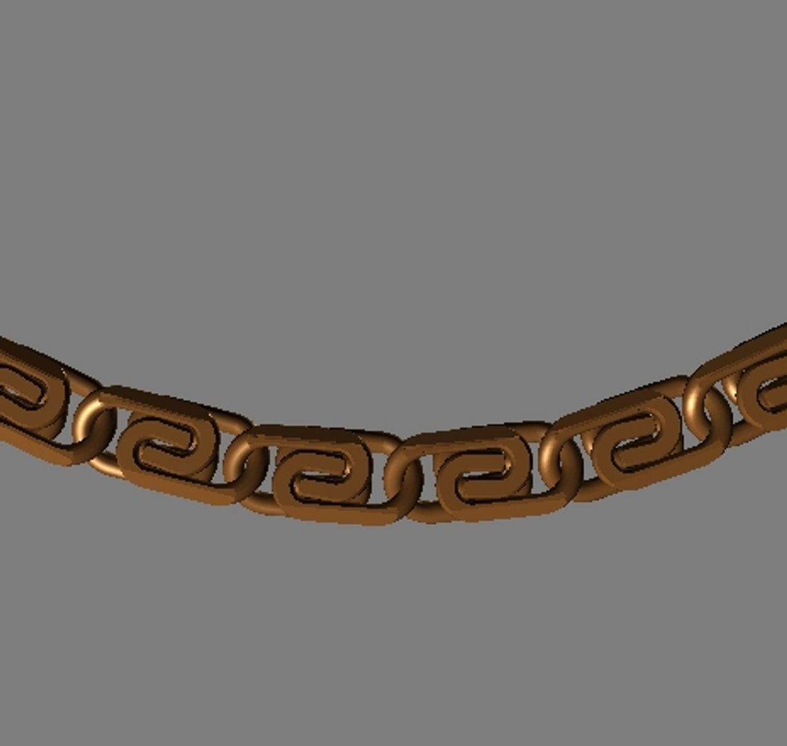 3d Chain Gold Snail Model