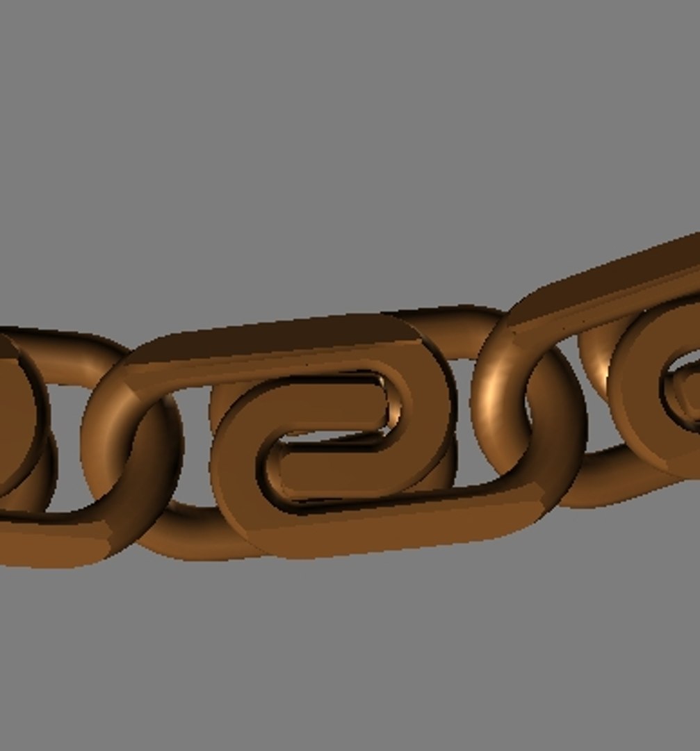 3d Chain Gold Snail Model
