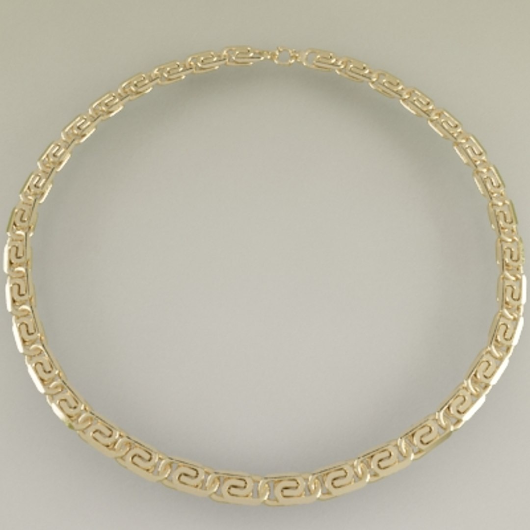 3d Chain Gold Snail Model