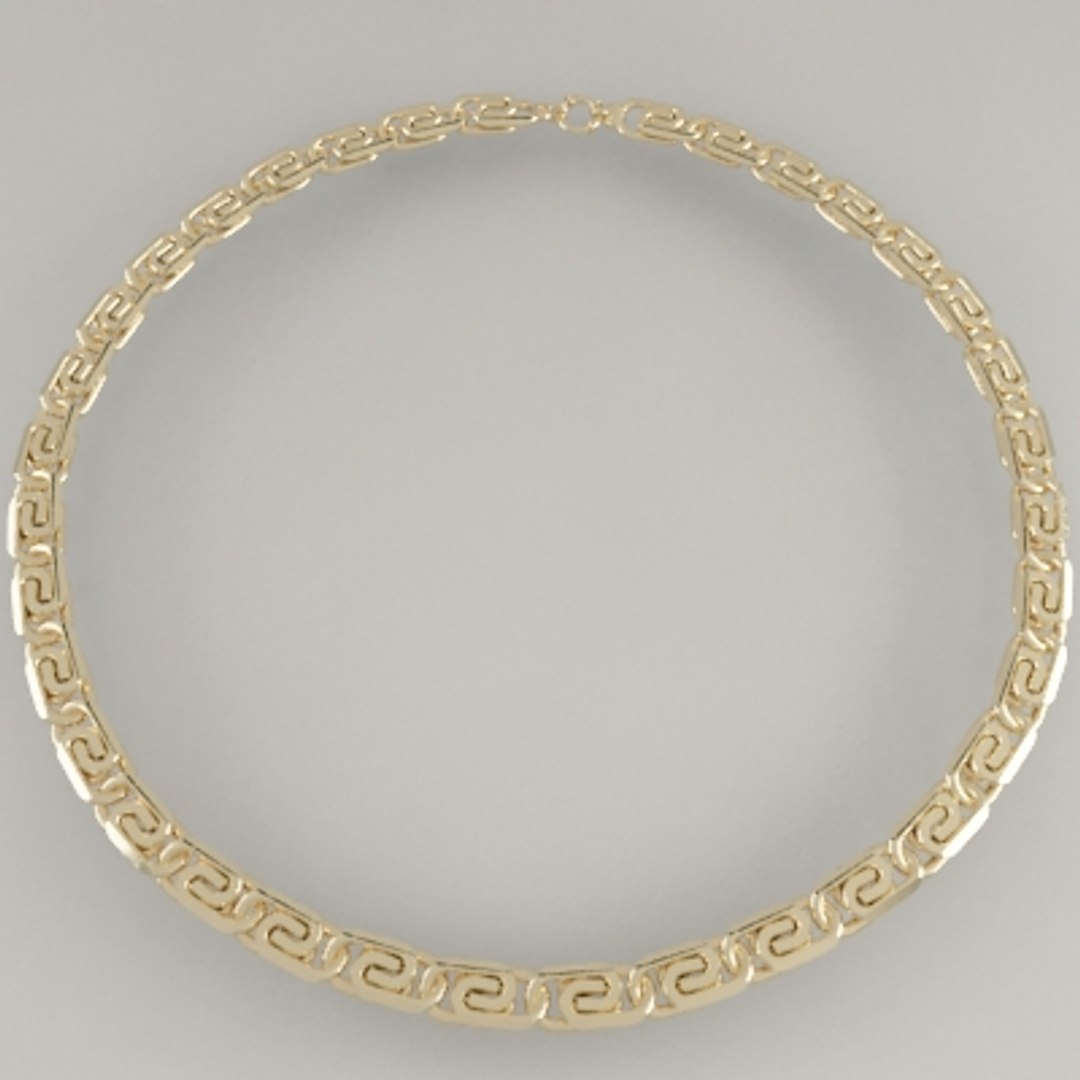 3d Chain Gold Snail Model