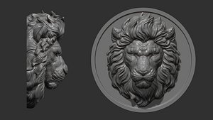 3D model Lion gloomy
