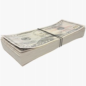 Stack of Fifty Dollar Bills V2