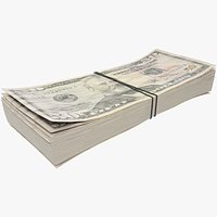 Stack of Fifty Dollar Bills V2