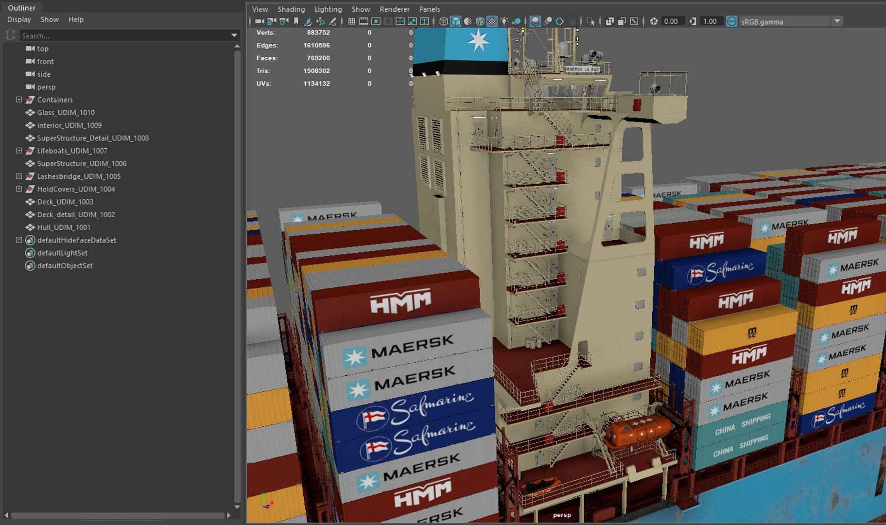 3D Model Maersk La Paz Container Ship - TurboSquid 1993756