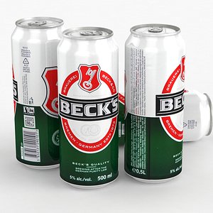 3D Beer Can Becks 500ml 2021