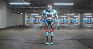 3D Sci fi Mecha Robot - Crazy Diamond Style model
