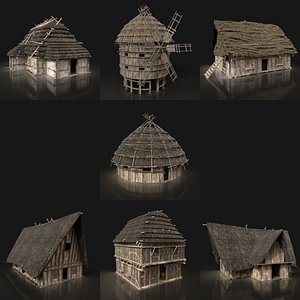TRIBAL JUNGLE PRIMAL HUT HOUSE REED SILO STORAGE SURVIVAL AAA | 3D model