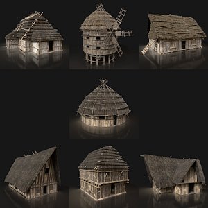 Next Gen AAA Medieval Village Collection - 7 Enterable Buildings
